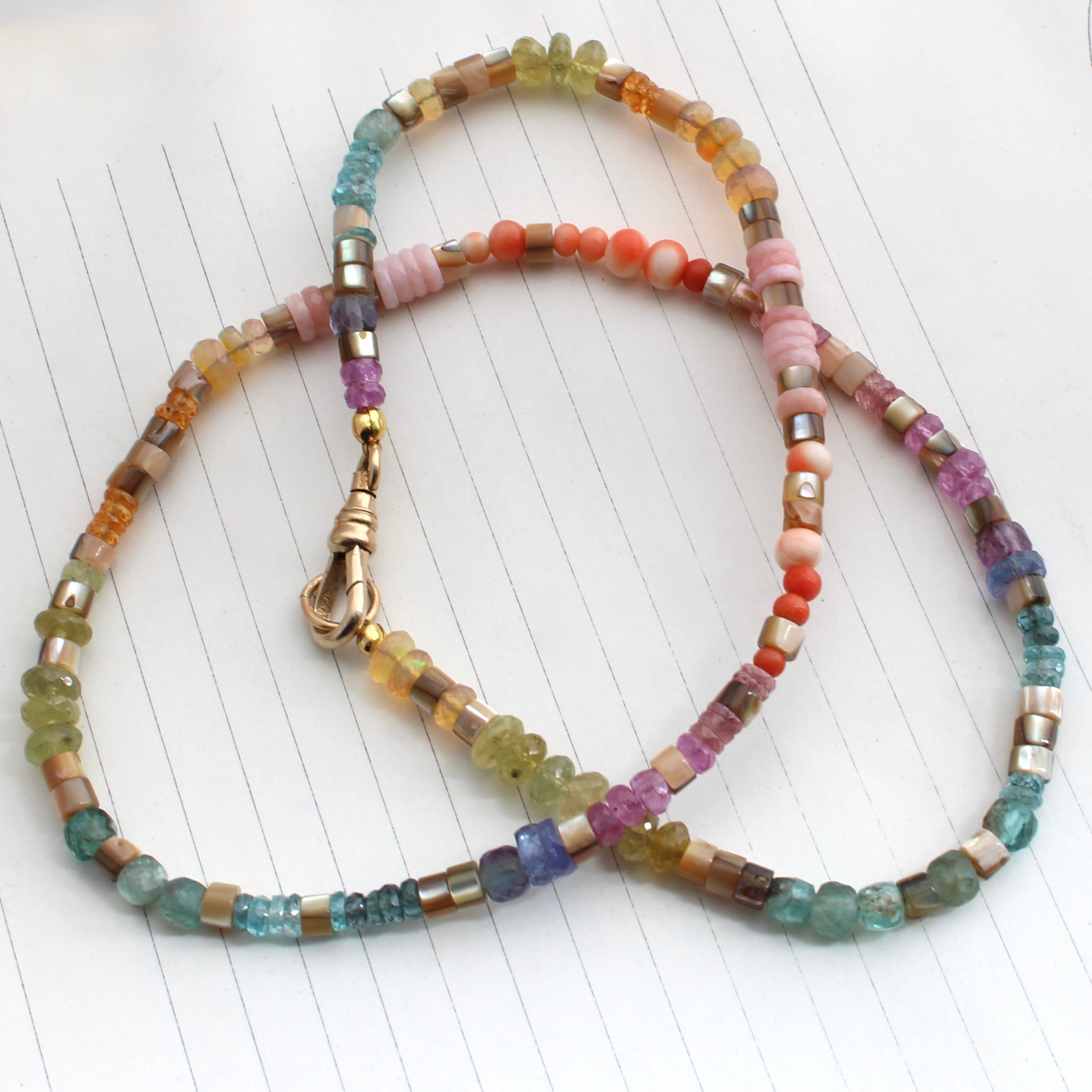 Mixed Color Genuine Gemstone Bead Necklace – The Eden Collective